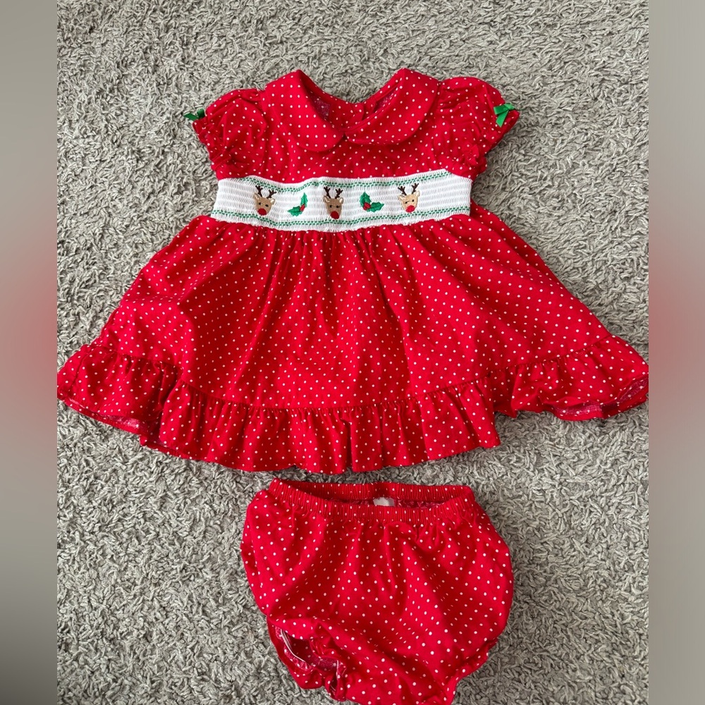 Smocked Christmas outfit